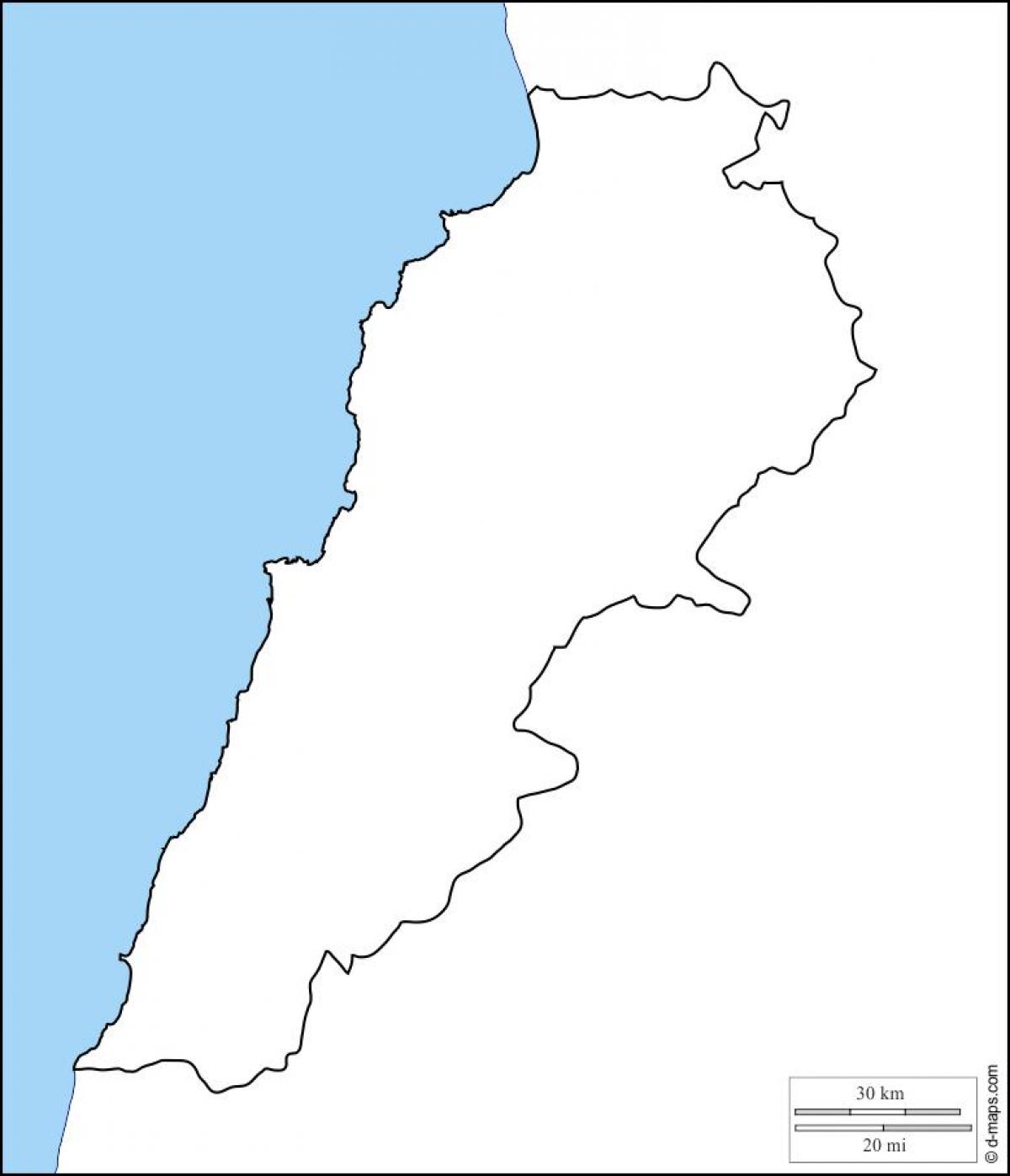 κενό χάρτη του Λιβάνου