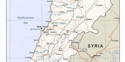 Χάρτης του Λιβάνου λύκειο