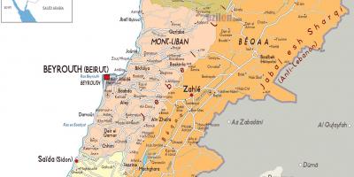 Λίβανος λεπτομερής χάρτης