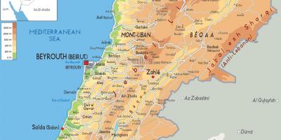 Χάρτης του Λιβάνου φυσική